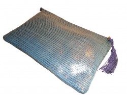 Handmade evening leather blue handbag...Out of Stock!